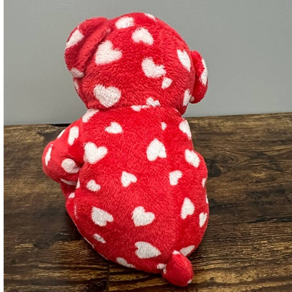 Ty Pluffies Collection‎ Dreamly the Red Bear with White Hears Plush  2011 - Picture 3 of 7